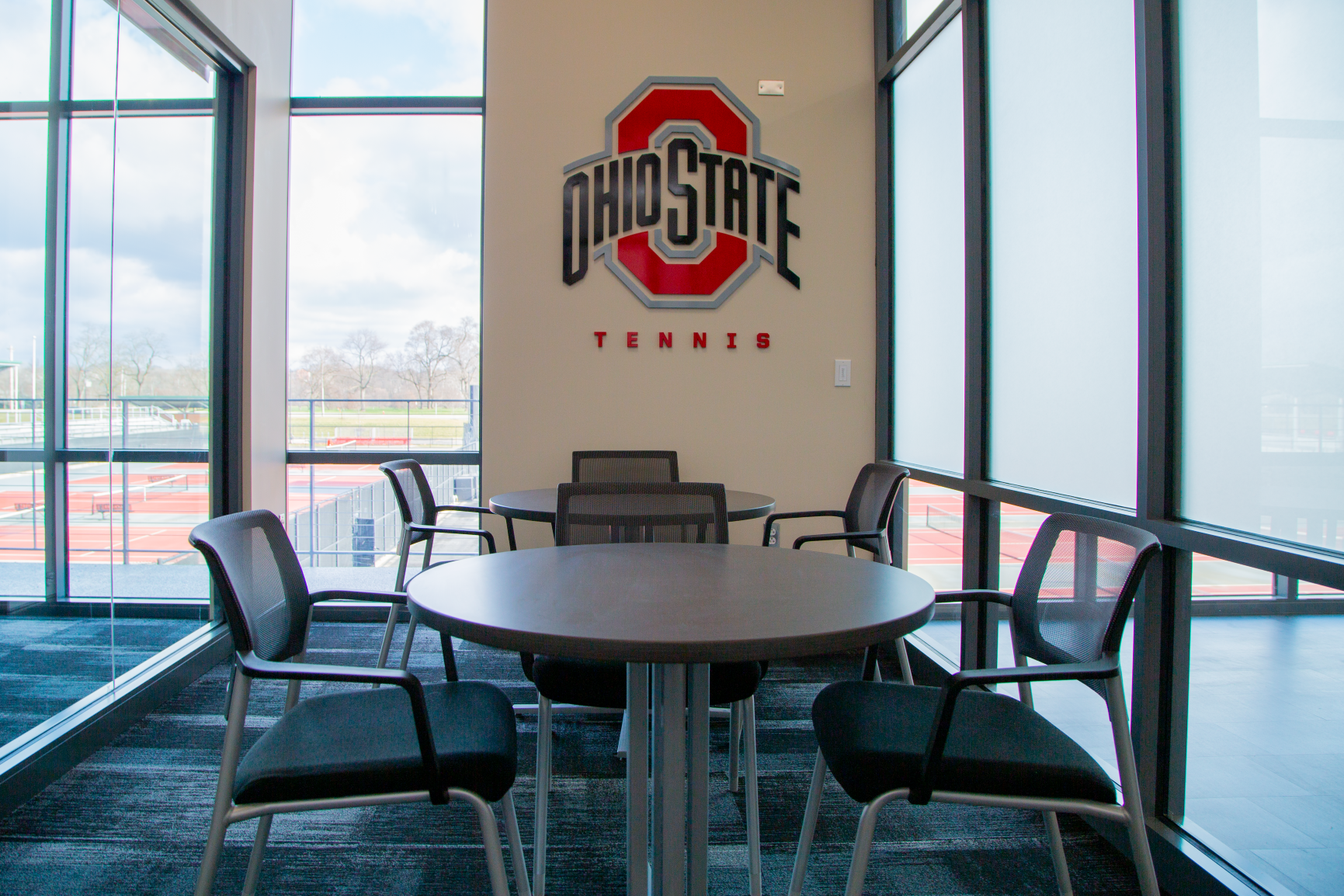 Ty Tucker Tennis Center at The Ohio State University features custom branding solutions and furniture by Continental Office