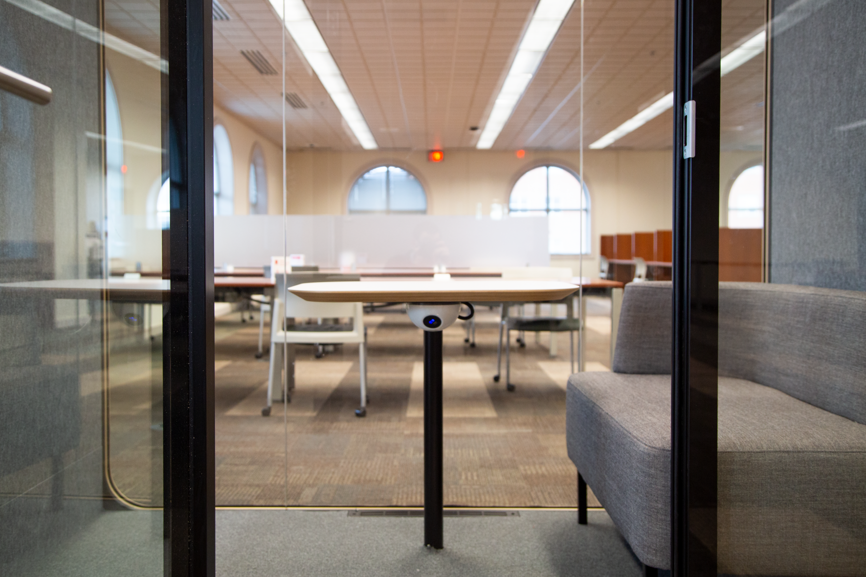 Framery pods designed by Ohio State students and installed at The Ohio State University by Continental Office