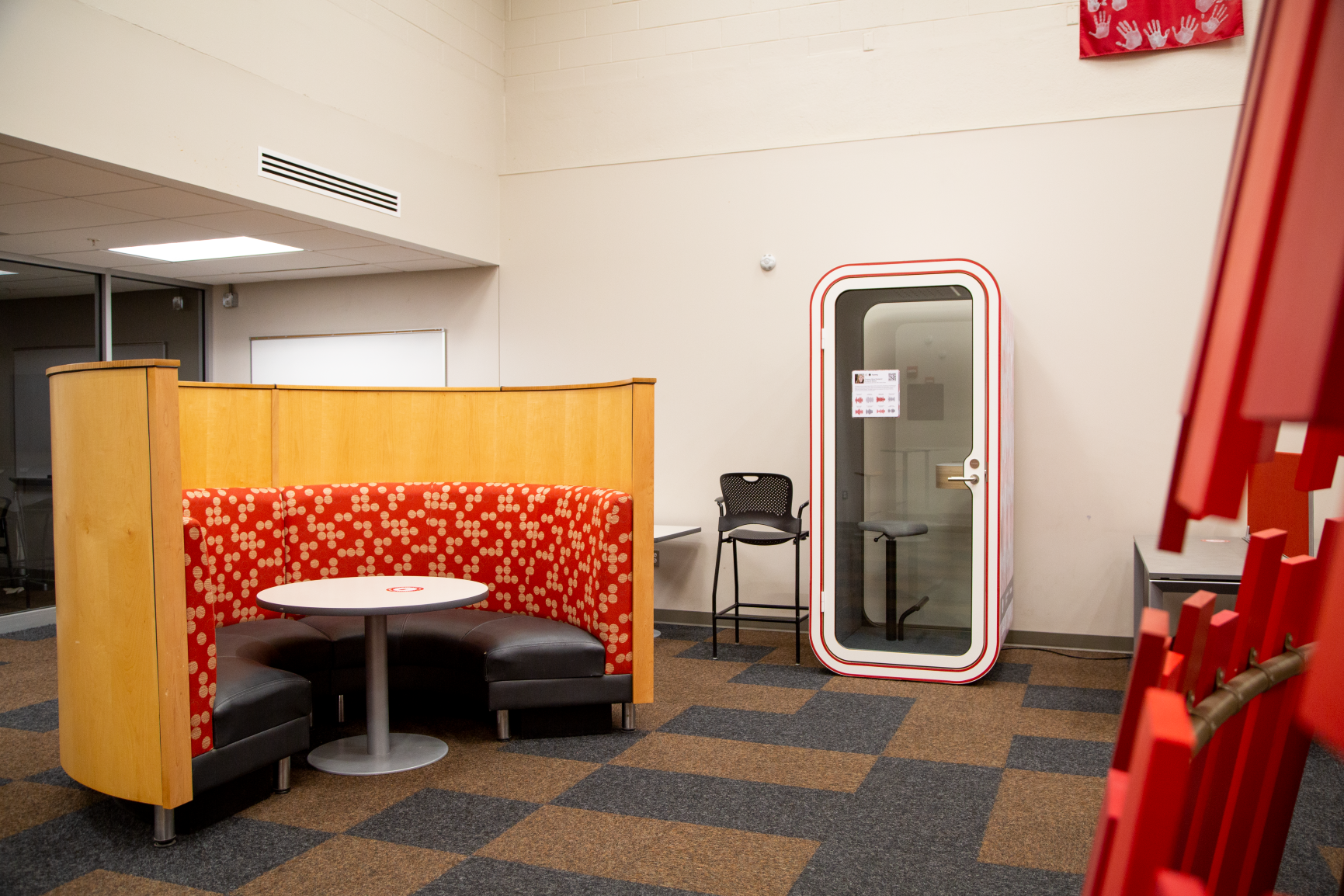 Framery pods designed by Ohio State students and installed at The Ohio State University by Continental Office