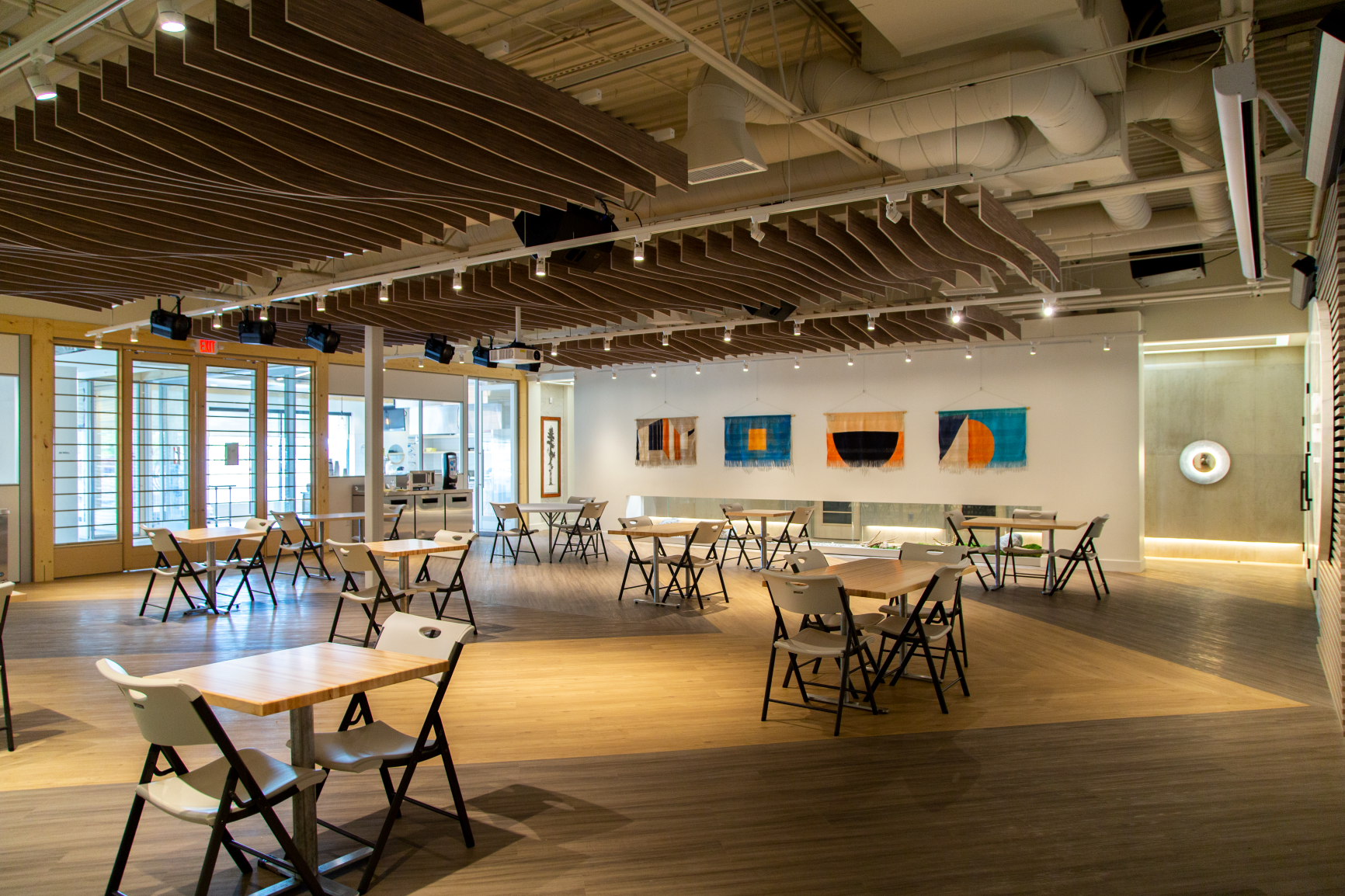 Front view of large meeting space at Yokoso Center at Japan Marketplace in Columbus Ohio Continental Office