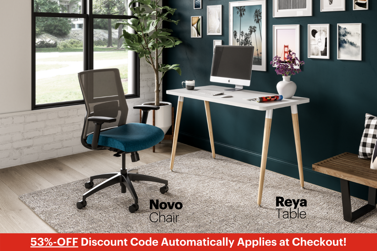SitOnIt WFH Products Reya Table and Novo Chair from Continental Office
