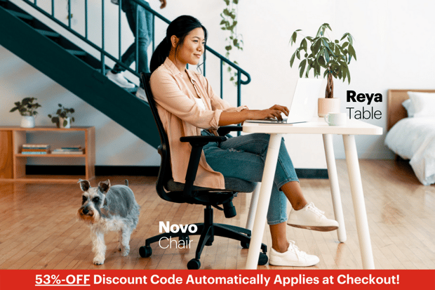 SitOnIt WFH Products Reya Table and Novo Chair from Continental Office