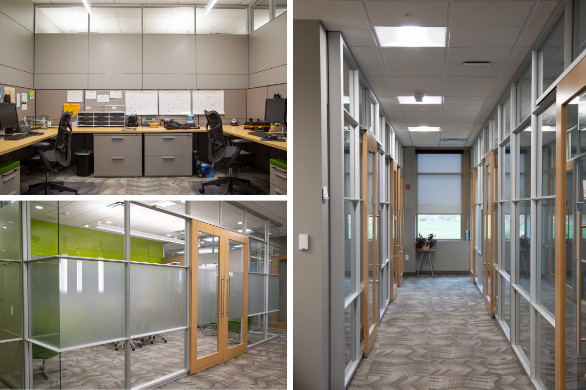 DIRTT interior construction, Flooring, and Herman Miller Furniture helped tie together this space for the City of Dublin City Hall by Continental Office