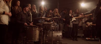 Jon drumming