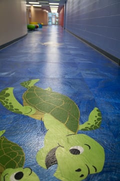 One-of-a-kind ocean-themed floor!