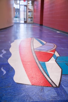 One-of-a-kind ocean-themed floor!