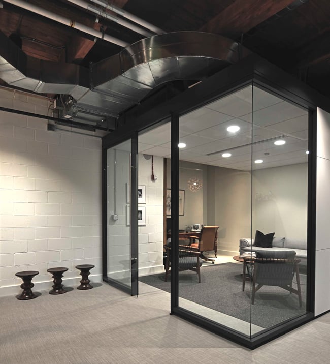 enclosed soft seating room