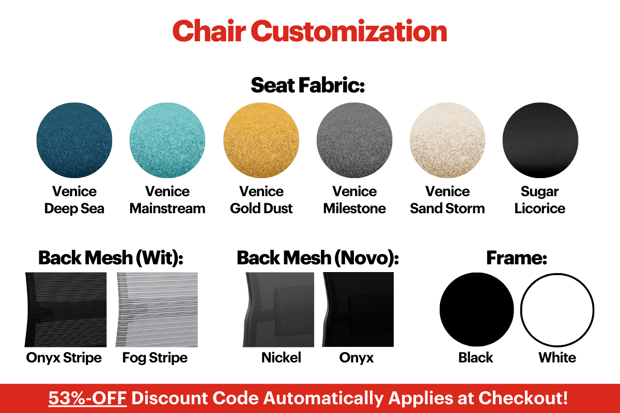 SitOnIt Chair Customization Options