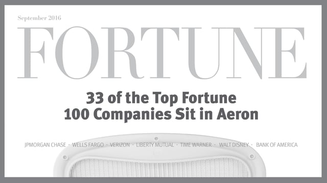 33 of the Top Fortune 100 Companies Sit in Aeron