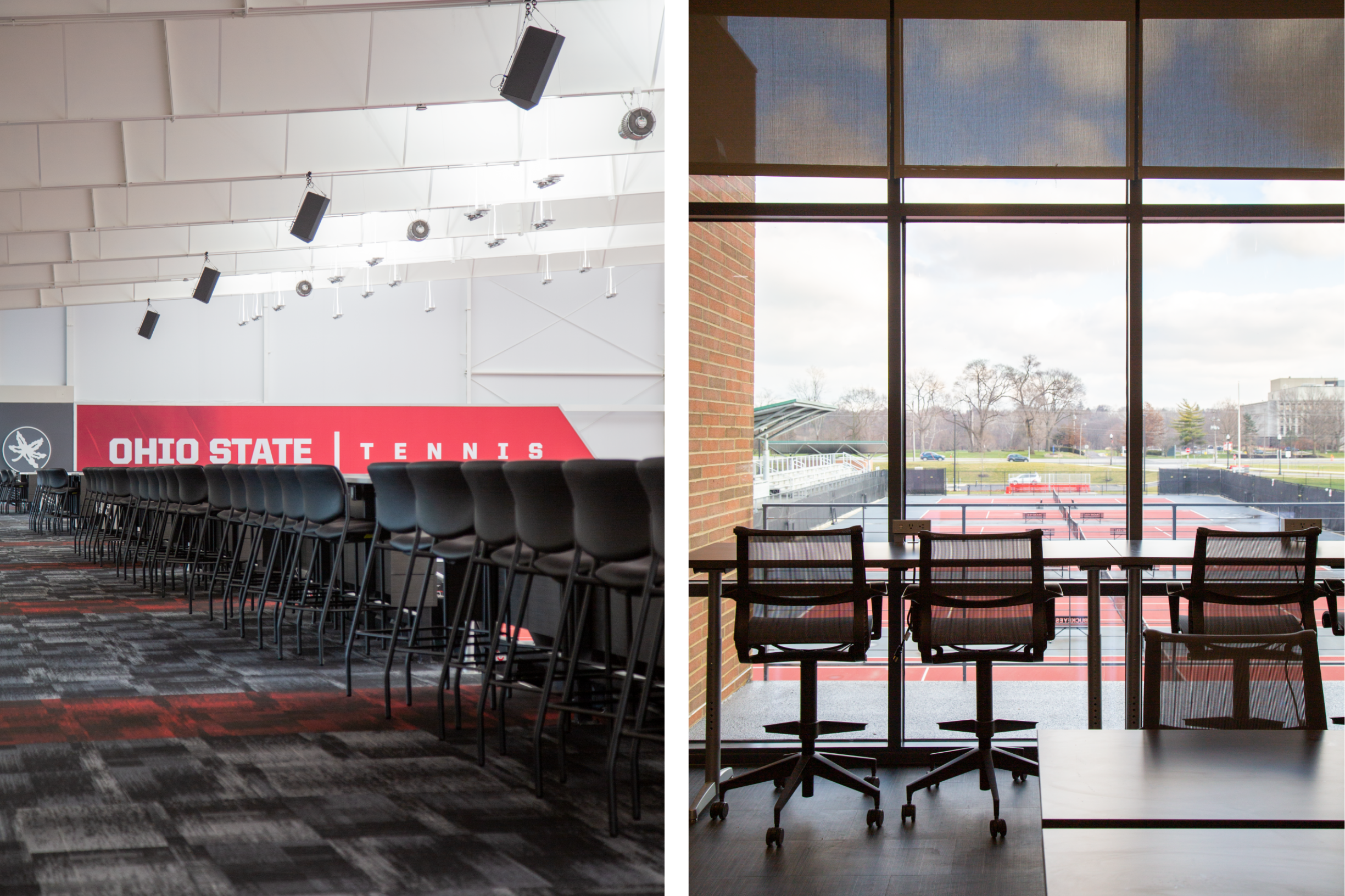 Ty Tucker Tennis Center at The Ohio State University with furniture by Continental Office