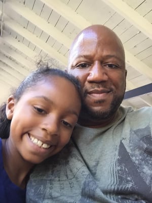 Wendell and his granddaughter on a coaster!
