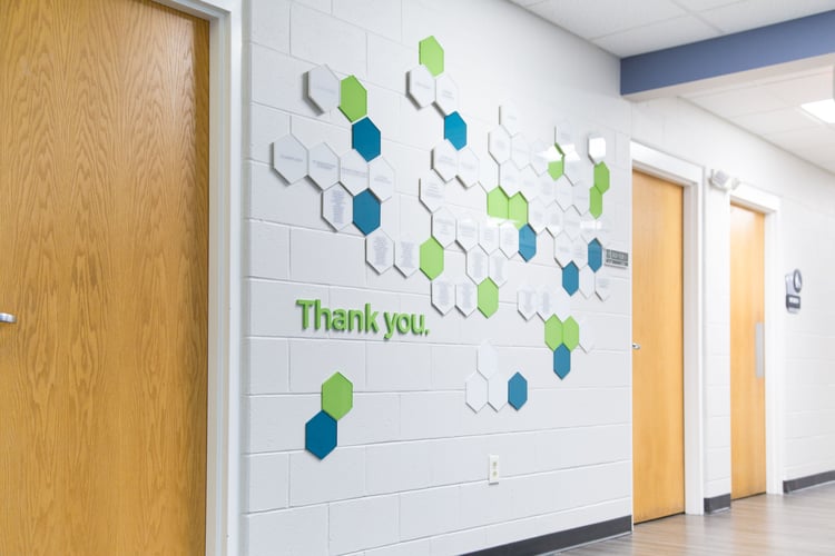 Maryhaven was able to recognize different levels of donors while bringing dimension to their space.
