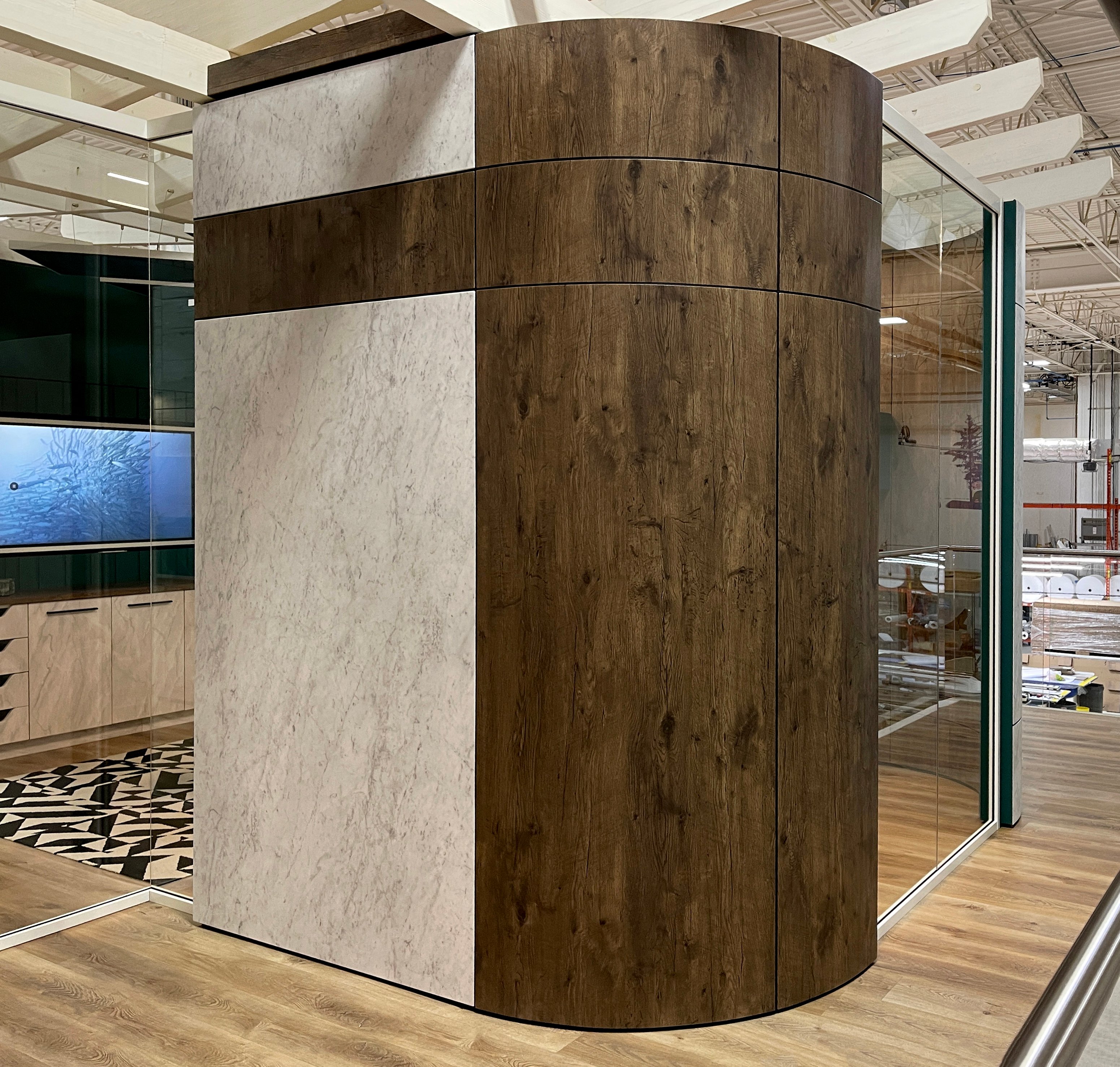 Solid Curved Wall Falkbuild CoBuild Continental Office Columbus OH
